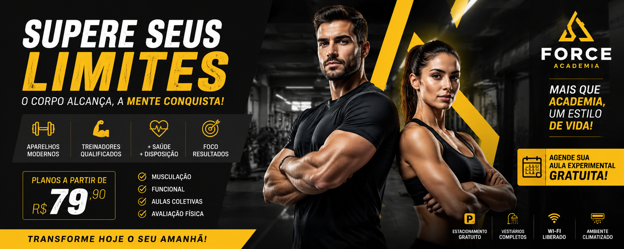 Banner da academia de lutas